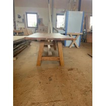 Eichentisch Landhaus - Tischplatte mit Tischgestell! 240x105x76,5 cm